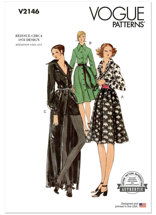 Patron Vogue - Ceinture, Chemisier, Corsage, Jupe, Robe, Short Patron Vogue 
