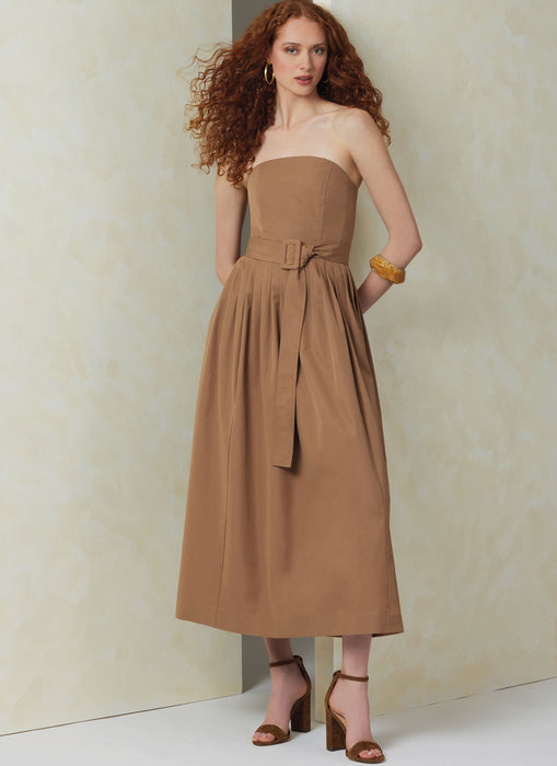 Patron Vogue - Ceinture, Corsage, Jupe, Robe Patron Vogue 