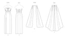 Patron Vogue - Ceinture, Corsage, Jupe, Robe Patron Vogue 