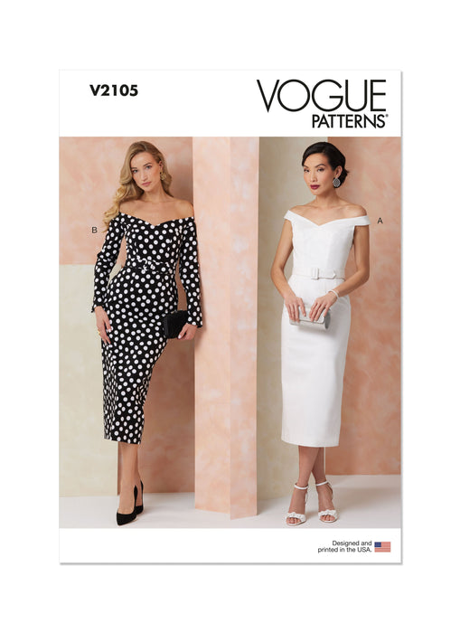 Patron Vogue - Ceinture, Corsage, Jupe, Robe, Soutien Patron Vogue 
