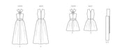 Patron Vogue - Ceinture, Corsage, Robe Patron Vogue 