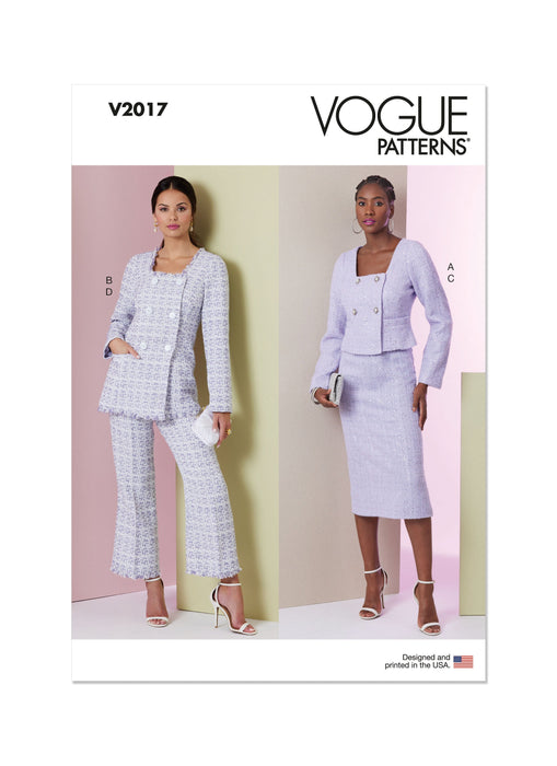 Patron Vogue - Ceinture, Haut, Jupe, Pantalon, Veste Patron Vogue 