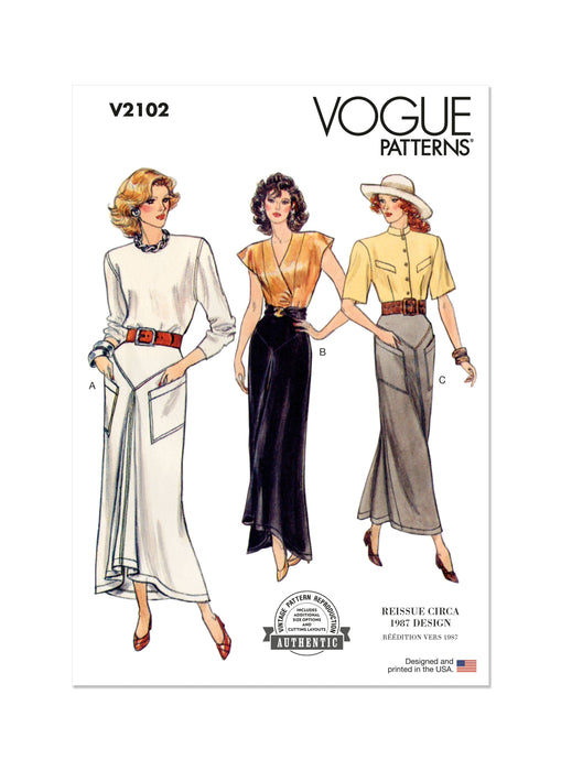 Patron Vogue - Ceinture, Haut, Jupe Patron Vogue 