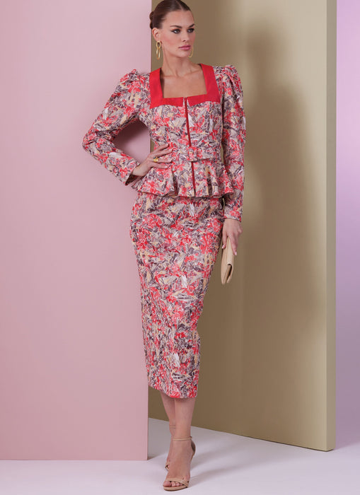 Patron Vogue - Ceinture, Haut, Jupe, Robe, Soutien Patron Vogue 