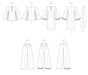 Patron Vogue - Ceinture, Haut, Pantalon, Robe, Robe de chambre Patron Vogue 