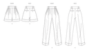 Patron Vogue - Ceinture, Haut, Pantalon, Short Patron Vogue 