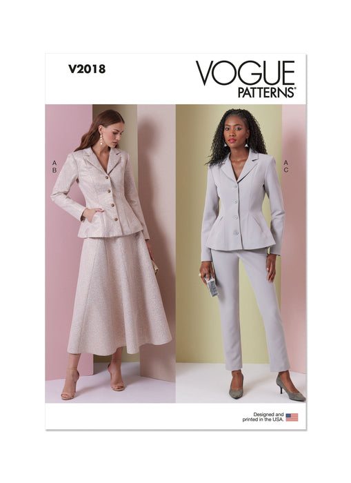 Patron Vogue - Ceinture, Jupe, Pantalon, Veste Patron Vogue 