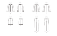 Patron Vogue - Ceinture, Jupe, Pantalon, Veste Patron Vogue 