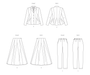 Patron Vogue - Ceinture, Jupe, Pantalon, Veste Patron Vogue 