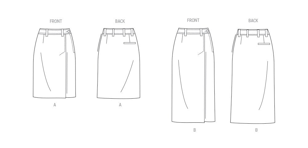 Patron Vogue - Ceinture, Jupe Patron Vogue 