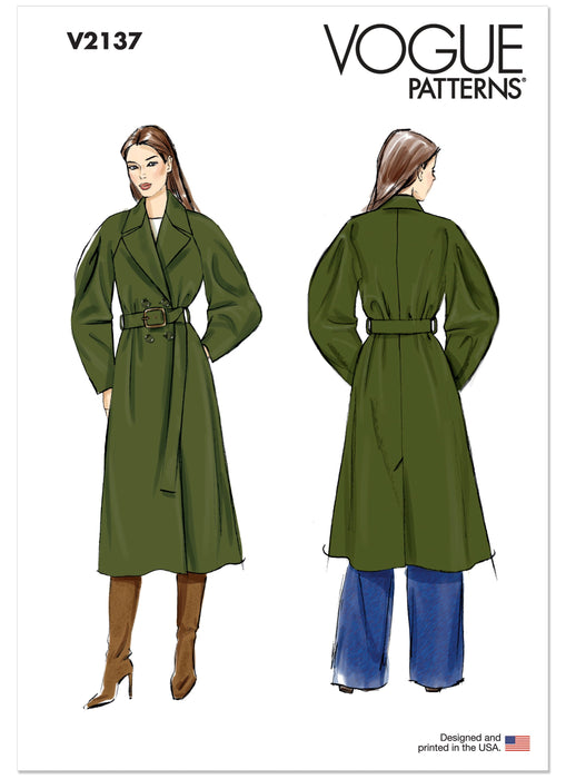 Patron Vogue - Ceinture, Manteau Patron Vogue 