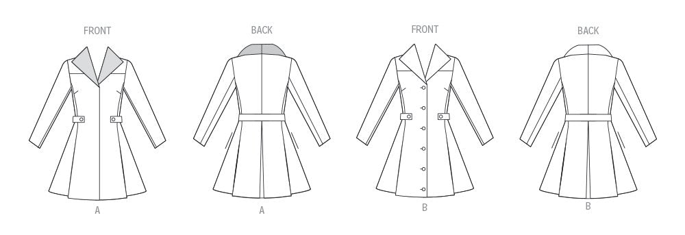 Patron Vogue - Ceinture, Manteau Patron Vogue 