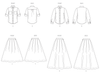 Patron Vogue - Chemise, Jupe, Robe Patron Vogue 