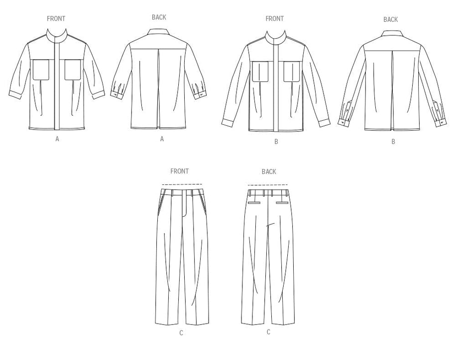 Patron Vogue - Chemise, Pantalon Patron Vogue 