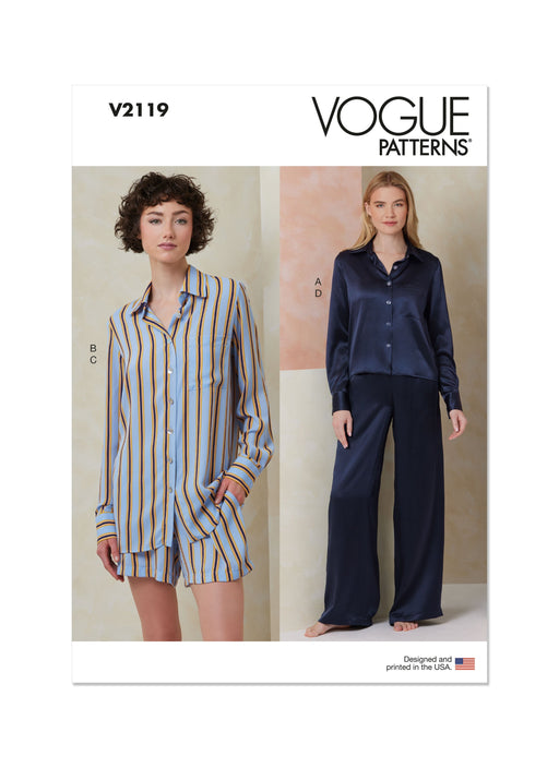 Patron Vogue - Chemise, Pantalon, Short Patron Vogue 