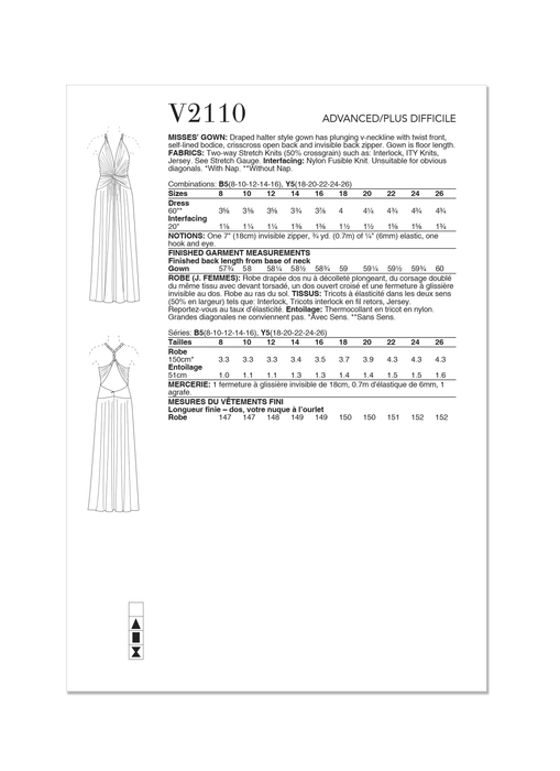 Patron Vogue - Corsage, Robe Patron Vogue 