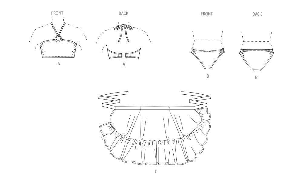 Patron Vogue - Haut, Jupe, Maillot de bain Patron Vogue 