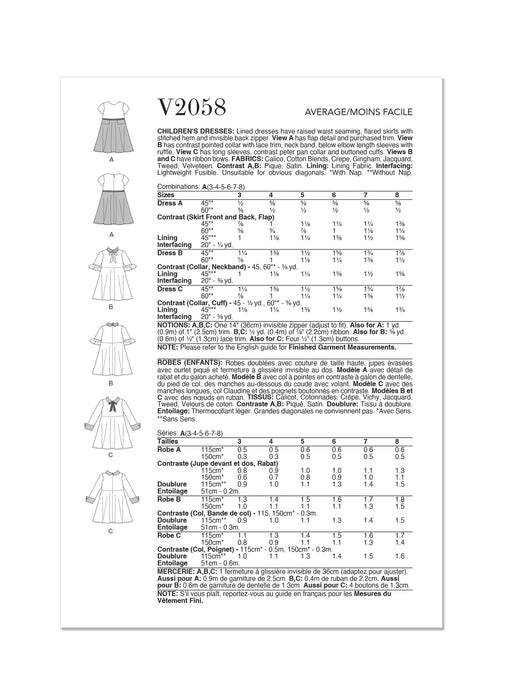 Patron Vogue - Haut, Jupe, Robe Patron Vogue 