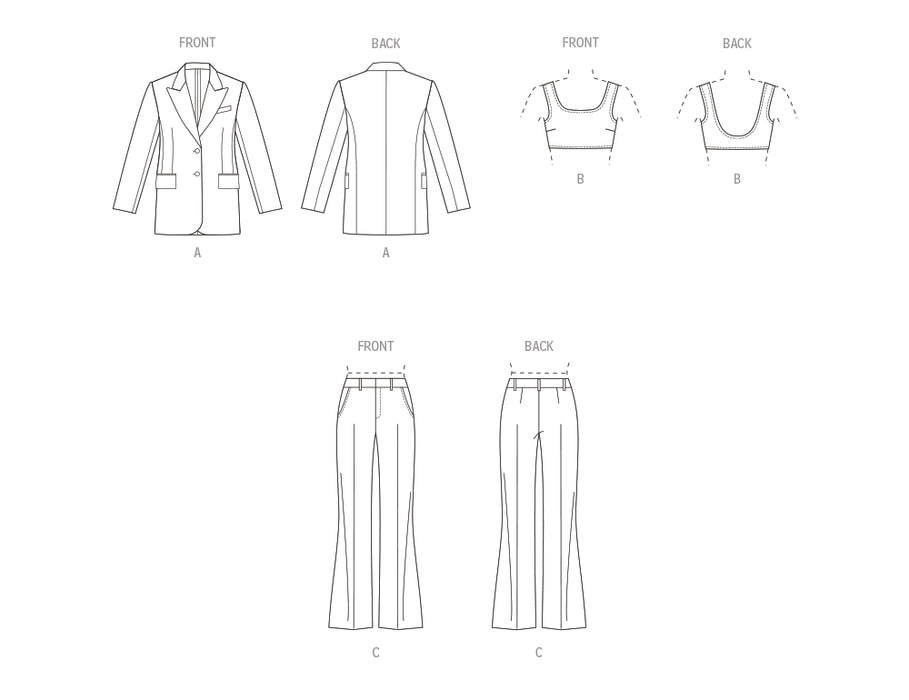 Patron Vogue - Haut, Pantalon, Veste Patron Vogue 