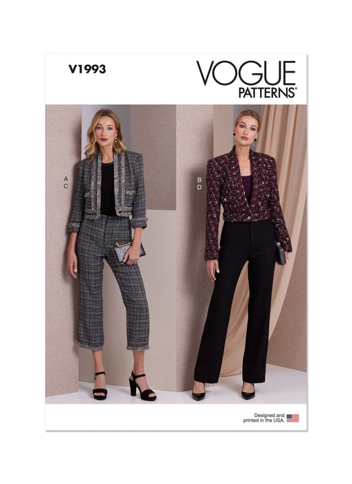 Patron Vogue - Pantalon, Veste Patron Vogue 