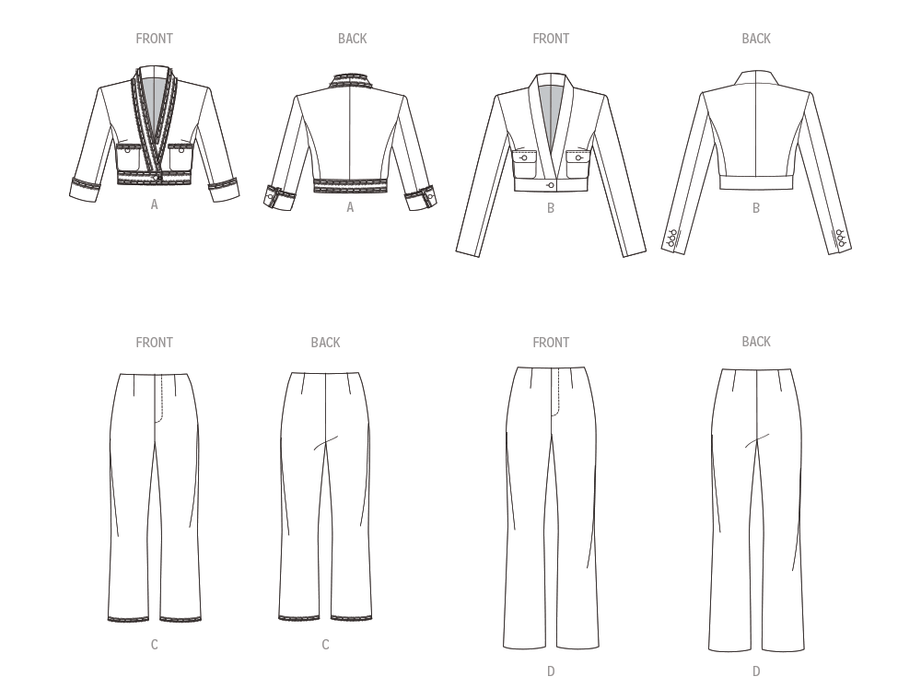 Patron Vogue - Pantalon, Veste Patron Vogue 