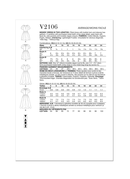 Patron Vogue - Robe Patron Vogue 