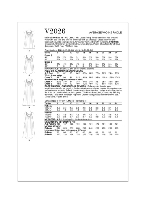 Patron Vogue - Robe Patron Vogue 