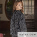 Phototechno Peach Skin Black Flowers Tissus Katia 