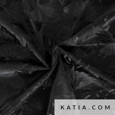 Phototechno Peach Skin Black Flowers Tissus Katia 