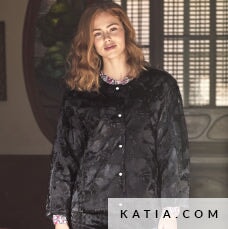 Phototechno Peach Skin Black Flowers Tissus Katia 