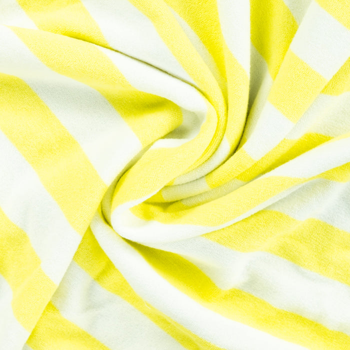 Pico Terry Stripe Soft Yellow Tissus Quality Textiles 
