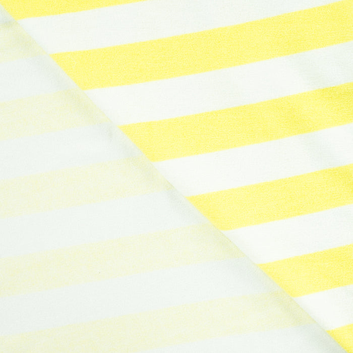 Pico Terry Stripe Soft Yellow Tissus Quality Textiles 
