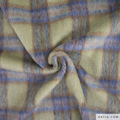 Plaid Brushed Coat Autumn Forest Tissus Katia 