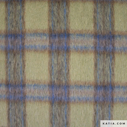 Plaid Brushed Coat Autumn Forest Tissus Katia 
