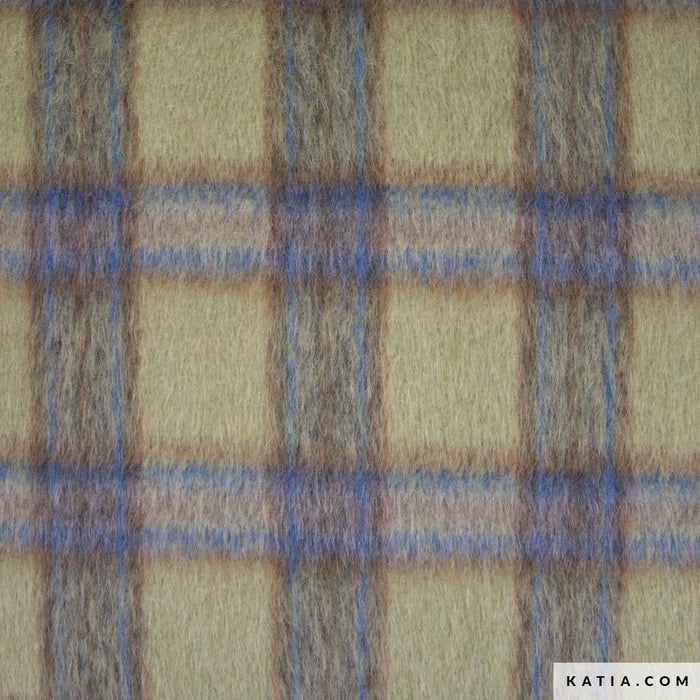 Plaid Brushed Coat Autumn Forest Tissus Katia 