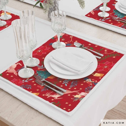 Popeline de coton imprime - Xmas Poplin Xmas Home Deco Tissus Katia 