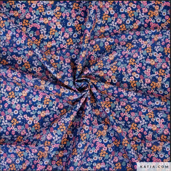 Poplin Ecuatorian Flowers Tissus Katia 