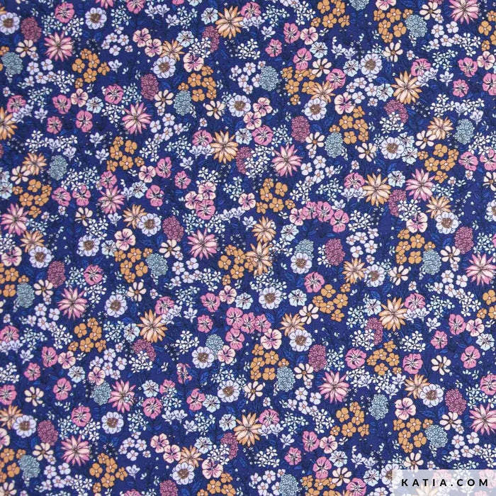 Poplin Ecuatorian Flowers Tissus Katia 