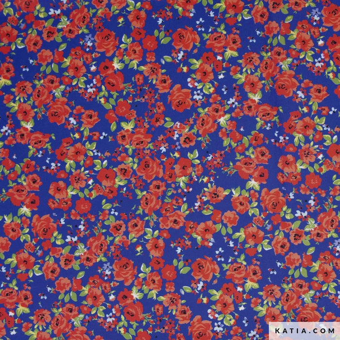 Poplin Happy Flowers Tissus Katia 