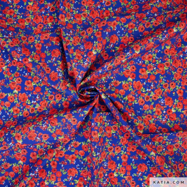 Poplin Happy Flowers Tissus Katia 