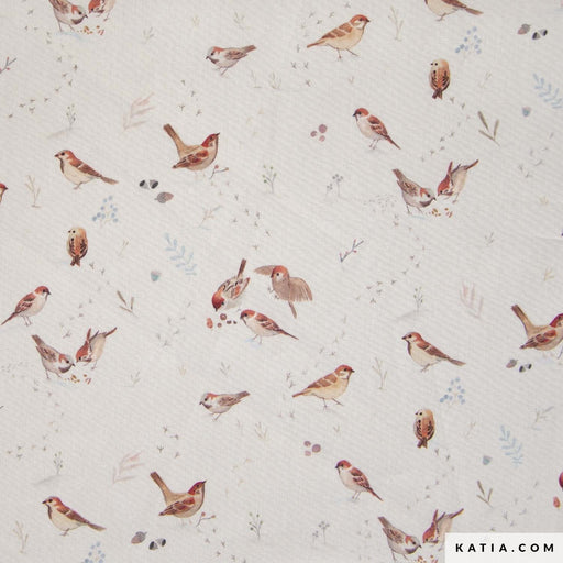 Poplin Little Birds Tissus Katia 