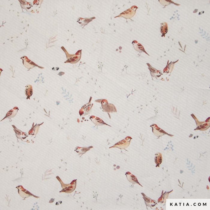 Poplin Little Birds Tissus Katia 