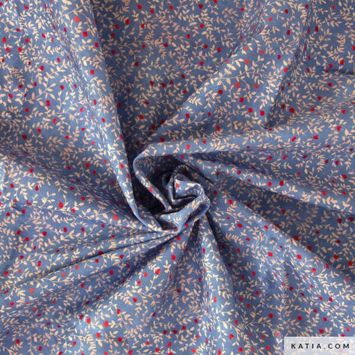 Poplin Micro Flowers Tissus Katia 