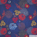 Poplin Red & Blue Dahlias Tissus Katia 
