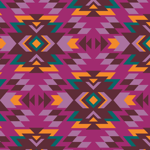 Raincoat digital aztec fuchsia Tissus Quality Textiles 