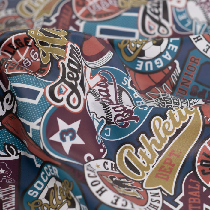 Raincoat digital college patches petrol Tissus Quality Textiles 