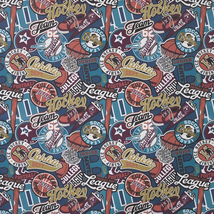 Raincoat digital college patches petrol Tissus Quality Textiles 