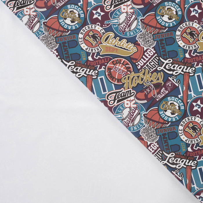 Raincoat digital college patches petrol Tissus Quality Textiles 