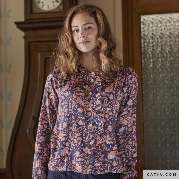 Rayon Satin Indiana Flowers Tissus Katia 