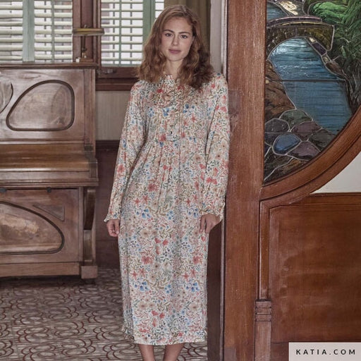Rayon Satin Wild Flowers Tissus Katia 